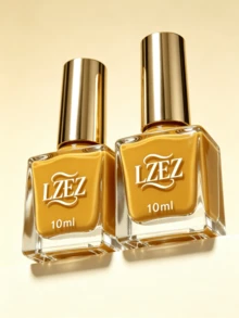 LZEZ Water‑Based Bright Top Coat 2‑Pack Total 20ml, Gloss Shine Nail Finish, Long‑Lasting Nail Surface Protection - Ginger - View 4