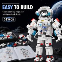 323PCS Astronaut Building Block Model, Space Explorer Brick Figure With Movable Joints, Space-Themed Adult Collectible Construction Set, Desktop Display Decor - Space Building Blocks - View 8
