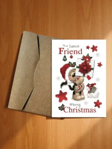 [Christmas Card]Charming Christmas Card With Envelope - Unique Puppy Surprise Design - Suitable For Friends, Family And Colleagues - Ideal Thank You Card And Special Occasion Card - Sets - View 6