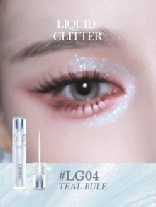 Eunarz 全息閃粉液體眼影，附超細刷頭，打造閃耀眼妝 - #LG04 TEAL BLUE - 查看 1