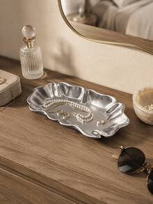 1pc Asymmetrical Wavy Jewelry Tray, Elegant Decorative Storage Dish For Rings, Earrings, Necklaces, Keys And Small Accessories, Modern Vanity Bedroom Entryway Home Decor Gift, Jewelry Tray/Small Accessory Dish/Storage Tray/Vanity Home Decor - Multicolor - View 3