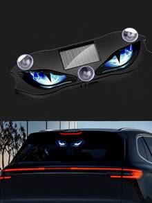 XF.Meraki Solar Demon Eye LED Window Light, LED Lights,Car Decoration,300mah,Waterproof Wireless Dynamic Warning Lights, For Car Windshield And Rear Window Decorative Ambient Lights,Car Accessories,Women's Car Accessories - A - View 9