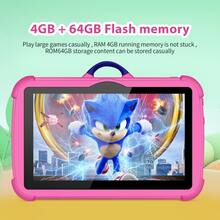 7英吋教育平板電腦 Android 13，4GB+64GB 四核心，IPS HD 螢幕，家長控制與學習遊戲，矽膠保護套，適合學生 - 粉色 - 查看 8