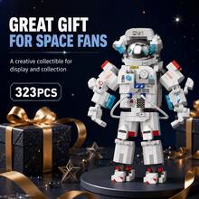323PCS Astronaut Building Block Model, Space Explorer Brick Figure With Movable Joints, Space-Themed Adult Collectible Construction Set, Desktop Display Decor - Space Building Blocks - View 7