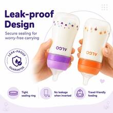 1pc 280ml PP Baby Bottle, Curved Anti-Drop Easy Grip, Clear Scale Scientific Feeding, Soft Silicone Nipple, Fully Detachable, Suitable For Newborn Gift, Christmas Gift - Multicolor - View 4