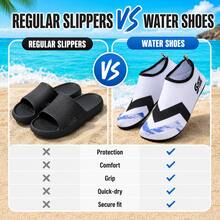 Minimalist White Striped Water Shoes, Outdoor Sports Creeking Shoes, Essential Gear For Swimming, Diving And Surfing, Quick-Dry Upper, Anti-Slip And Wear-Resistant Sole - White - View 8