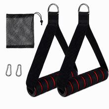 2 buah Pegangan Pita Elastis Ergonomis, Pegangan Tali Tarik Kabel Berbentuk D Anti Selip dengan Carabiner, Aksesori Peralatan Kebugaran untuk Latihan Kekuatan Trisep - MultiWarna - View 11