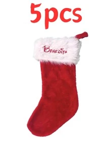 1/3/5 Pcs, Personalized Custom Embroidered Name Christmas Stocking, For Fireplace Hanging Home Decor, Family Gathering Xmas Party Gift, Christmas. - Multicolor - View 13