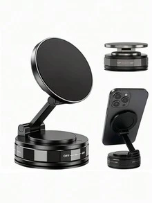Multifunctional 360° 3-Axis Foldable MagSafe Car Phone Mount - Vacuum Magnetic Base, Supports Navigation, Compatible With All MagSafe Devices, Zinc Alloy Material, Multi-Angle Adjustment, Compact Foldable Design, No Damage To Car Interior - Multicolor - View 15
