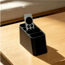 2/3/4 Slot Remote Control Organizer, Suitable For TV/DVD/Blu-Ray Player/Audio System/Game Console, Living Room/Bedroom Media Storage, Decorative Remote Control Storage Box With Storage Space - Multicolor - View 6