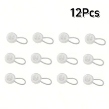 6/8/12/16Pcs Expandable Waist Buttons, No-Nail Seamless Detachable Cuff & Collar Shirt Extender Buttons, Elastic Adjustable Stretch Buttons, Unisex - Multicolor - View 15