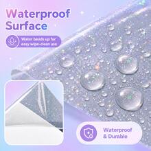 40 Sheets Holographic Star Pattern Sticker, Transparent Holographic Vinyl Laminate Film, 8.3*11.7inch Clear Overlay Laminate Sticker Self-Adhesive Waterproof, No Machine Needed - Star-shaped - View 5