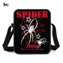 Spider 2D Print 3 Pieces Backpack Set, Large Capacity Backpack, Crossbody Bag, Pencil Case, Adjustable Wide Breathable Shoulder Straps, Side Mesh Pockets For Water Bottle Storage, Personalized Daily Commute Travel Casual Storage Bag - Printed Bag - View 11