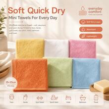 Face Towels 6/12/24/48pcs, Ultra Soft Skin-Friendly Sensitive Skin Face Cloths, 10x10/12x28 Inch Small/Large Size, Reusable Washable Makeup Remover Cloths, Easy Rinse Multi-Color Facial Cleansing Towels - Yellow - View 2