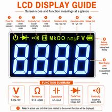 1pc Rechargeable Digital Multimeter Tweezers 0.1Ω-60MΩ Resistance 1nF-60mF Capacitance 0.01-10V Auto-Range SMD Tester With LCD Data Hold Diode/Continuity Test Type-C Charging Suitable For Electronic Repair PCB Components And DIY - Black - View 5