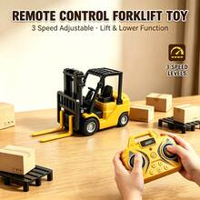 1 Set Alloy Remote Control Forklift, Mini Simulation RC Temperature Control Forklift, With Fork And Hook, Fast Control Engineering Vehicle, Fork Liftable, Gear Adjustable, 2.4Ghz Remote Control Toy Car Model, 1:64 Mini Simulation Car Model, Compact And Portable, Toy, Suitable For Boys And Girls Remote Control Toy Car, Ideal Children's Play Gift Toy, Boys Toy, Birthday Gift, Children's Day Gift, Christmas Gift, New Year Gift, Yellow And Green Dual Color Optional - Green - View 6