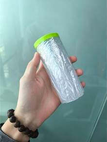 1 Roll Outlet Protector Film, Elevator Button Protector Film, Switch Panel Dust-Proof Film, Wall Painting Masking Film, Bathroom Waterproof Film, Baseboard No-Cleaning - Transparent - View 1