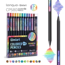Langguo New Colorful Pencils Plastic Barrel Easy To Write No Mess 12pcs/Set 8sets 96 Colors Soft Core Suitable For Learning Classroom Painting Gift Suitable For Back To School And Various Sketching Works - Sets - View 21