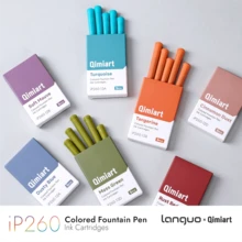 1件裝多巴胺彩色墨水鋼筆套組，可重複填充式多色墨水鋼筆，學生書法、手帳、繪圖用彩色墨水筆，4支/盒禮品套裝，附可替換墨水匣與彩色筆尖，適合書寫筆記、標記、手工禮物文具 - 彩色 - 查看 5