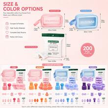 NEFOUME All-In-One Beauty Set With Makeup Bag, Puffs, Bow Headband, Wristbands, Mushroom Puff, Mini Makeup Sponges & 200PCS Cotton Pads, Travel Toiletry Bag Set - Multicolor - View 3