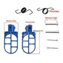 Reletech 2Pcs Motorcycle Footpegs, Durable Aluminum Alloy Off Road Foot Pegs, Reinforced Lightweight Upgrade Replacement Parts - A - View 5