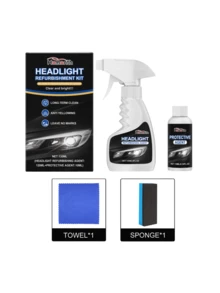 Homonth Headlight Restoration Kit, Car Light Surface Yellowing, Fogging And Scratch Care Cleaning Maintenance Set, Fast Volatility, Easy To Clean And Faster Drying Speed. Removes Yellowing And Dullness From Car Lights, Cleans Surface, Restores To Like-New Condition, Long-Lasting Clean - Liquid - View 10