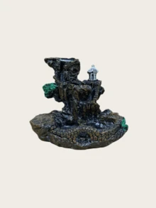 Backflow Incense Burner Waterfall Incense Holder Mountain River Landscape Zen Decor Aromatherapy Ornament For Tea Room Office Desktop Meditation Relaxation Spiritual Feng Shui Home Yoga Space Mindfulness Gift - A - View 12