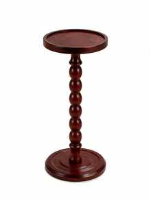 1pc Round Wooden Edge Table, Coffee Table, Sofa Edge Table, Wooden Edge Table, Small Space Saving Snack Table, Suitable For Living Room, Bedroom, Bedside Table Or Office Decoration, Home Decoration. - Multicolor - View 7