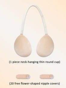 1pc Women's Invisible Self-Adhesive Spaghetti Strap Bra - Adjustable Straps, Solid Color Design, Perfect Match For Dresses And Tank Tops, Invisible Self-Adhesive Bra Cups, Soft And Low-Key Appearance, Suitable For Off-Shoulder Tops, Formal Attire, Evening Looks And Vacation Outfits - Multi-color - View 10