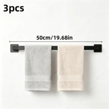1pc 50cm Towel Bar, No-Drill Towel Rack, Bathroom Towel Bar, Adhesive Wall-Mounted Towel Storage Rack, Toilet Wall-Mounted Shelf, Bathroom Storage And Organization, Hardware Accessories, Cabinet And Storage, Home Goods - Multicolor - View 11