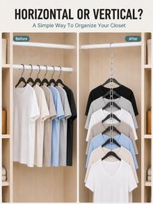 6pcs 7-Slot Metal Chain Hook, Space-Saving Foldable Organizer Rack, Multi-Hook Efficient Storage, Durable Wardrobe Accessory, Clothing Organization And Storage - Multicolor - View 4