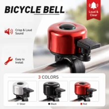 2Pcs Aluminum Alloy Bicycle Bell, Crisp And Loud Cycling Warning Bell, Lightweight And Easy To Install, Multiple Colors Available - Multicolor - View 1