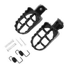 Reletech 2Pcs Motorcycle Footpegs, Durable Aluminum Alloy Off Road Foot Pegs, Reinforced Lightweight Upgrade Replacement Parts - A - View 9