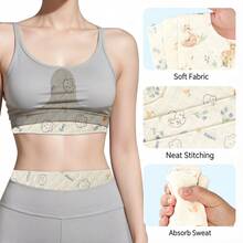 1 Pc Moisture Wicking Sweat Absorbent Pads For Sports Bra, Reusable Washable Anti-Sweat Cotton Liner For Underwear, Breast Sweat Pads, Stay Dry & Chafe Prevention - Multicolor - View 4