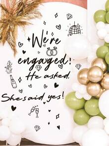 mama look 1pc,Multi-Style,Wedding Party Theme Wall Sticker,Wedding English Decoration,PVC Self-Adhesive Removable,Suitable For Restaurant,Party,Living Room,Bedroom Wall Decoration,Room Decoration,Etc. - Multiple Styles - View 13