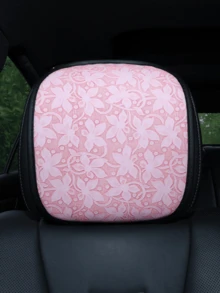 Floral Embossed Car Headrest Cover, Universal Car Seat Headrest Protector, Decorative Car Interior Accessory Suitable For Most Cars - Lily - View 14