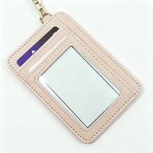 Slim PU Leather ID Card Holder, Multi‑Slots Clear Window Card Wallet For Credit Bus ID Cards - Multicolor - View 2