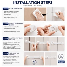 1/3/4/6/10pcs White Plastic Drawer Locks, Protective Cabinet Locks, Home Use - White - View 5
