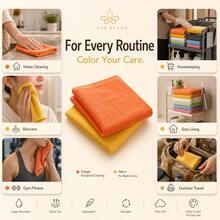 Face Towels 6/12/24/48pcs, Ultra Soft Skin-Friendly Sensitive Skin Face Cloths, 10x10/12x28 Inch Small/Large Size, Reusable Washable Makeup Remover Cloths, Easy Rinse Multi-Color Facial Cleansing Towels - Yellow - View 8