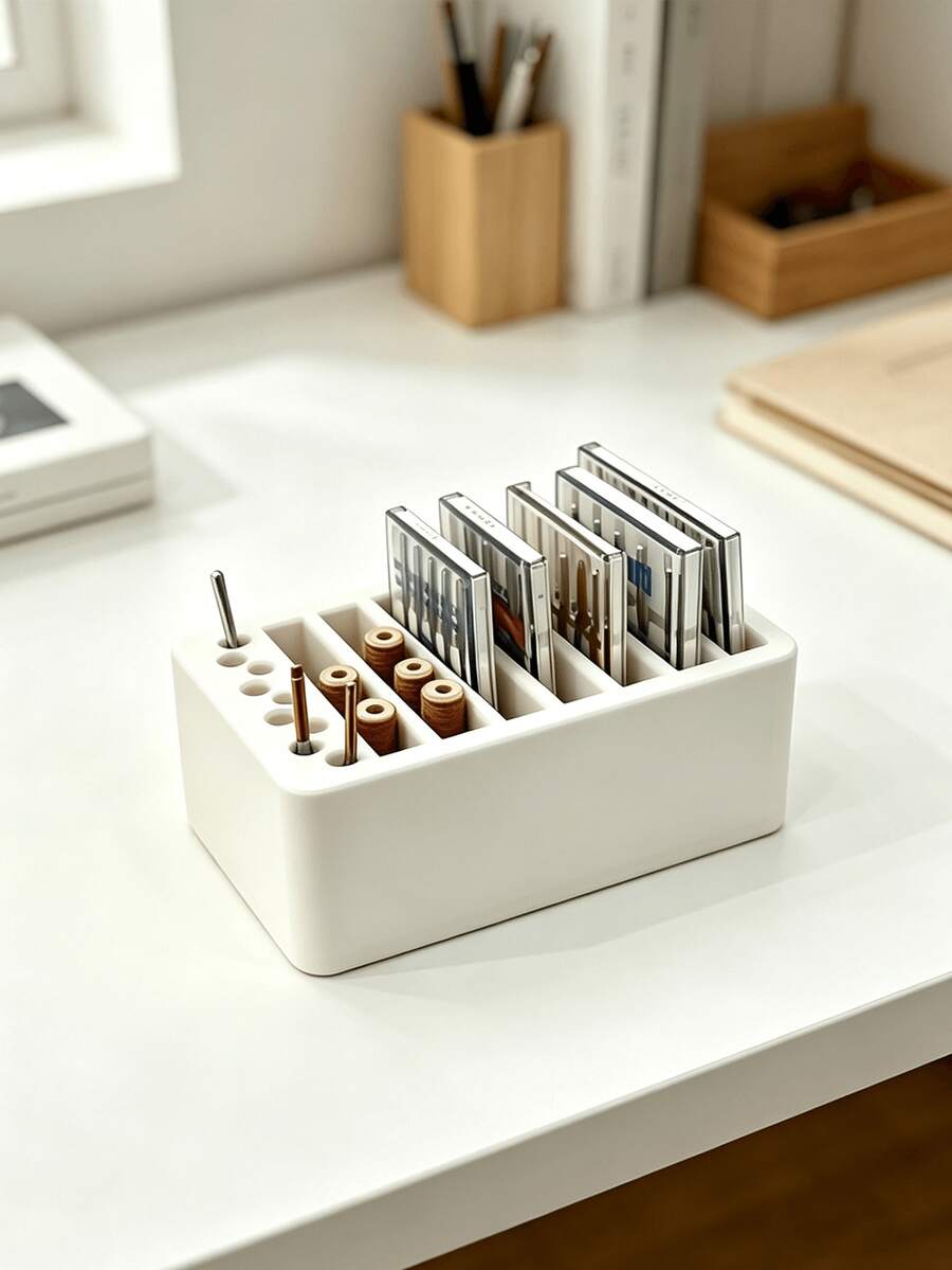 Multifunctional Home Sewing Needle Box, Home Sewing Accessories Storage Box, Needle Box Organizer, Can Hold Up To 40mm Wide, Single Slot Design Needle Box, Neat Storage And Anti-Loss, Suitable For Home Sewing Machines And Overlock Machines | Essential Accessories For Sewing Studio | Essential For Beginners, Christmas Gift - Multicolor - View 1