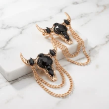 2Pcs Ox Head Brooch Pin Set – Multi-Use Keychain, Button Cover, Collar Clip, Cufflink & Bag Charm, Retro Jewelry Gift - Bull Head - View 8
