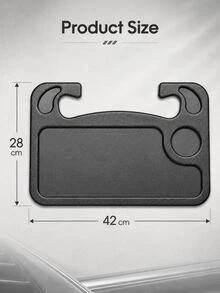 Car Steering Wheel Tray, 1pc 2-In-1 Steering Wheel Desk , Portable ABS Car Food Tray Table With Cup Holder & Pen Slot, Car Laptop Desk For Writing Work, Universal For Most Cars SUVs Trucks, Multipurpose Travel Car Accessories,Car Storage,Car Tray - A - View 9