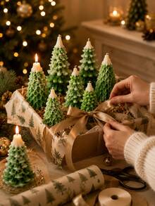 Christmas Tree Silicone Candle Mold, Realistic Pine Needle Christmas Tree Sculpture Mold, DIY Aromatherapy Candle Plaster Diffuser Stone Epoxy Resin Holiday Christmas Table Decor Craft Mold - Christmas Tree Mold - View 4