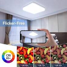 CANMEIJIA 1pc Modern LED Ceiling Light, Round/Square Recessed Ceiling Lamp, 6000K Cool White, 110V/220V, 20W/30W/40W/50W. Suitable For Bedroom, Living Room, Kitchen - LED Ceiling Light - View 7