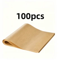 1/50/100 Sheets 9x13 Inch Unbleached Non-Stick Baking Paper, Pre-Cut 1/4 Size, Suitable For Baking Bread, Cakes, Cookies, Applicable For Baking, Grilling, Air Frying And Steaming - Multicolor - View 10