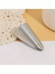 4pcs Stainless Steel Piping Tips Set, Bowknot, Leaf And Lily Flower Shaped Piping Nozzles, DIY Cake Decoration Tools, Suitable For Home And Bakery Use - Silver - View 5