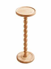 1pc Round Wooden Edge Table, Coffee Table, Sofa Edge Table, Wooden Edge Table, Small Space Saving Snack Table, Suitable For Living Room, Bedroom, Bedside Table Or Office Decoration, Home Decoration. - Multicolor - View 6