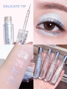 Eunarz 全息閃粉液體眼影，附超細刷頭，打造閃耀眼妝 - #LG04 TEAL BLUE - 查看 3