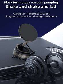 Multifunctional 360° 3-Axis Foldable MagSafe Car Phone Mount - Vacuum Magnetic Base, Supports Navigation, Compatible With All MagSafe Devices, Zinc Alloy Material, Multi-Angle Adjustment, Compact Foldable Design, No Damage To Car Interior - Multicolor - View 6