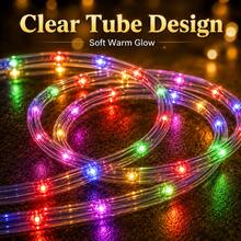 Christmas Lights Multicolor LED Rope Lights USB Powered Flexible Clear Tube String Lights 7M/12M/17M/22M 8 Modes Colorful Glow For Christmas Tree Bedroom Window Garden Patio Balcony Party Wedding Holiday Home Decor - Colored Light - View 11
